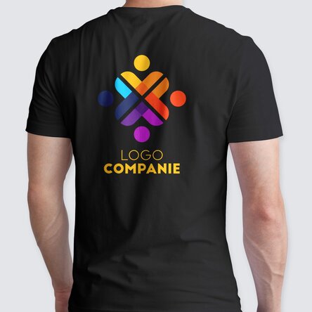 Tricou din bumbac personalizat cu logo pe spate