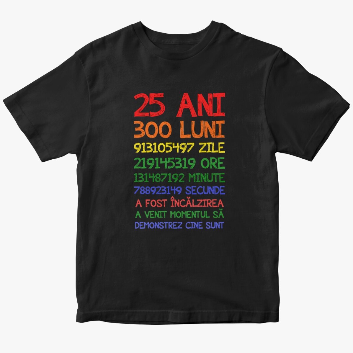 Egyedi pamut póló szöveggel - 25 év