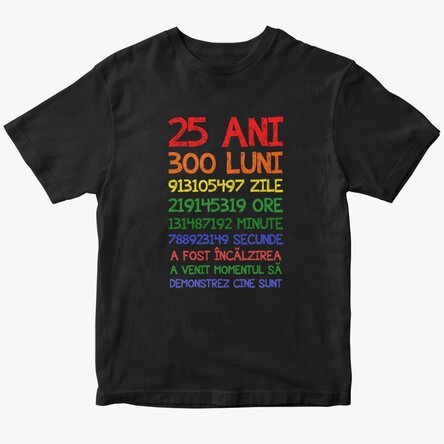 Egyedi pamut póló szöveggel - 25 év