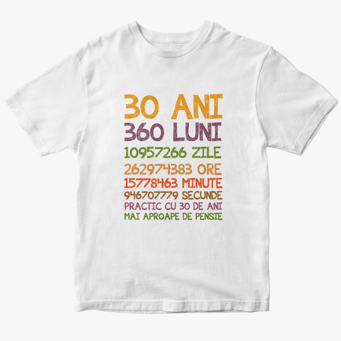 Egyedi pamut póló szöveggel - 30 év