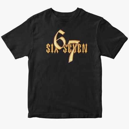 Egyedi pamut póló szöveggel - 67 Six Seven