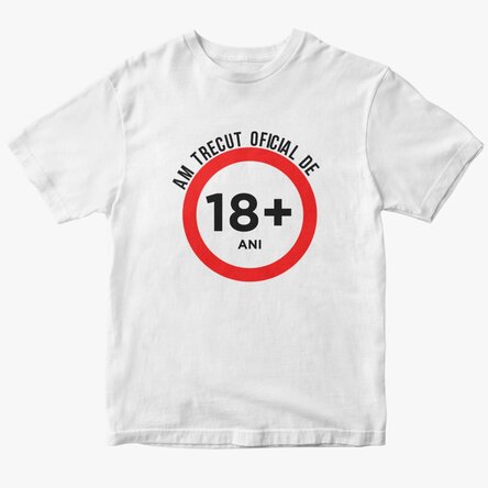Egyedi pamut póló szöveggel - 18 éves