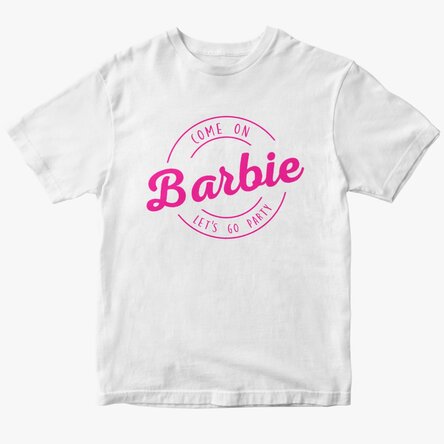 Személyre szabott pamut póló szöveggel - Barbie