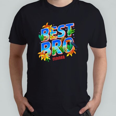 Tricou din bumbac personalizat cu text - Best Bro