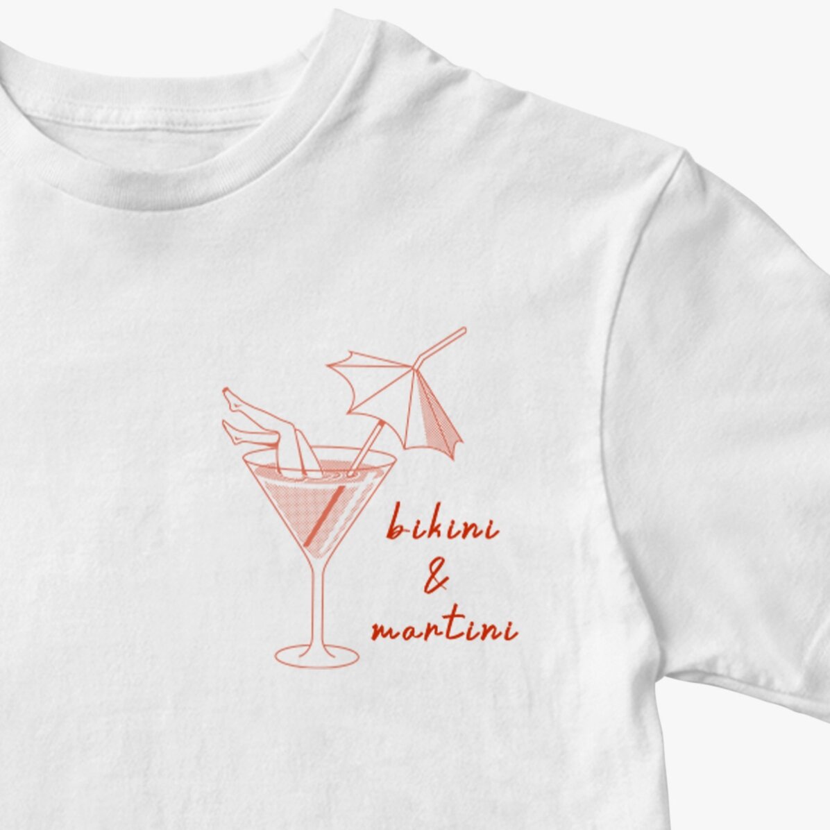Tricou din bumbac personalizat cu text - Bikini & Martini
