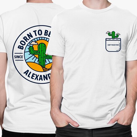 Tricou din bumbac personalizat cu text - Born to be wild