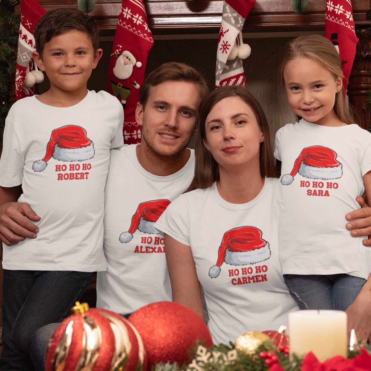 Tricou din bumbac personalizat cu text - Crăciun