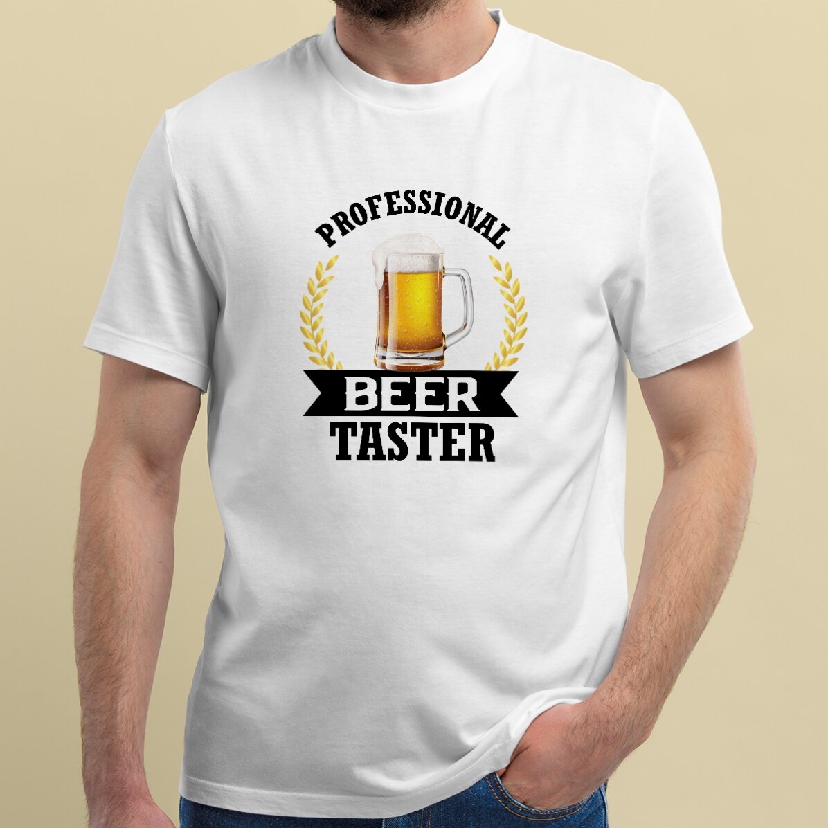 Tricou din bumbac personalizat cu text - Degustător de bere