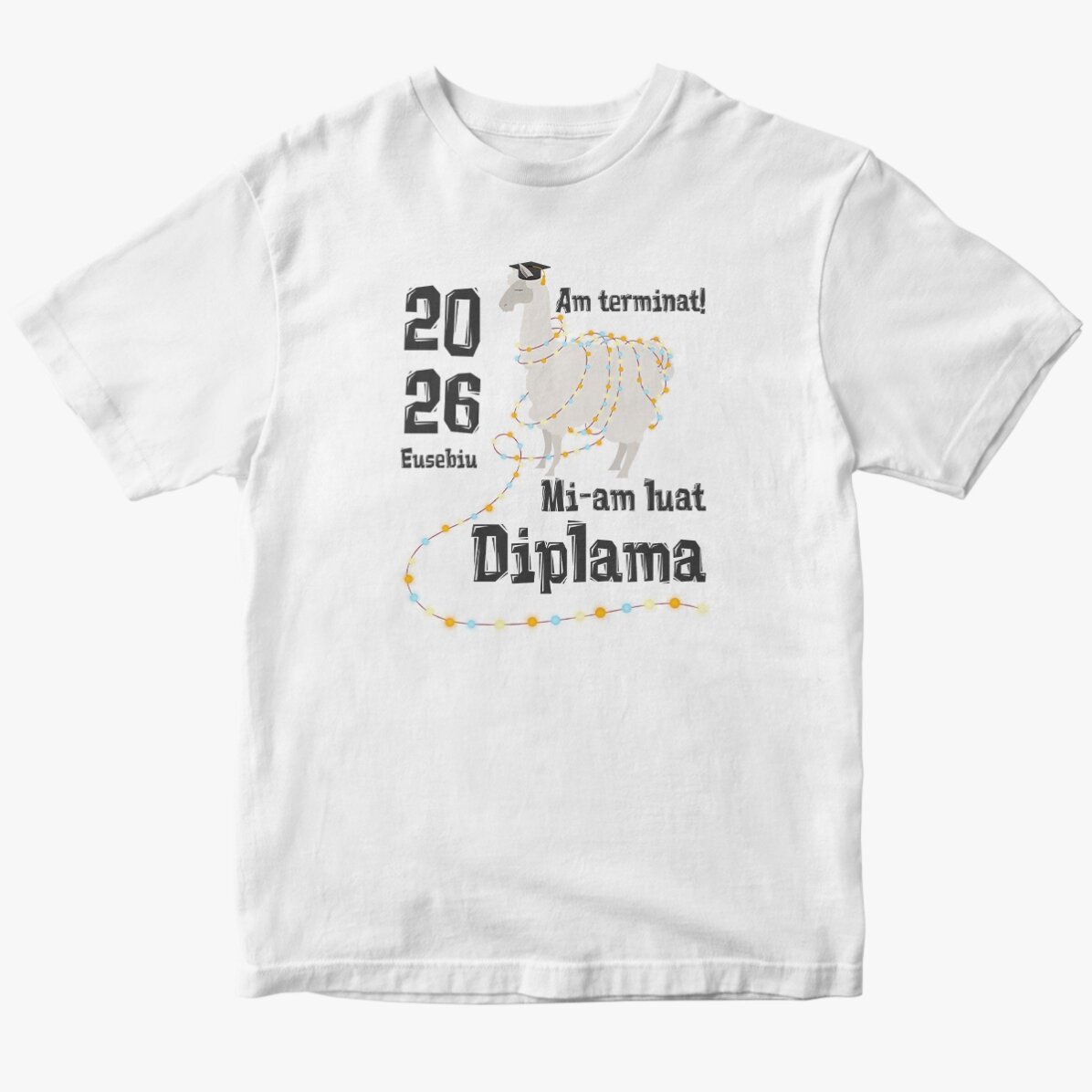 Egyedi pamut póló szöveggel - Diploma