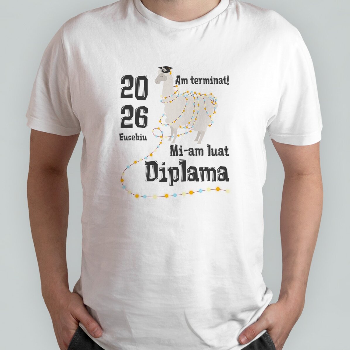 Egyedi pamut póló szöveggel - Diploma