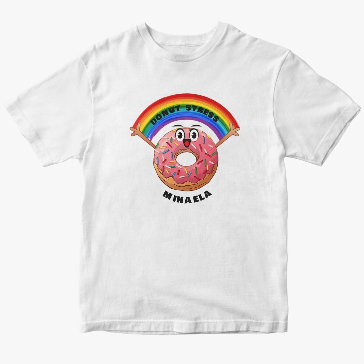 Egyedi pamut póló szöveggel - Donut stress