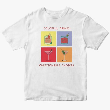 Tricou din bumbac personalizat cu text - Drinks