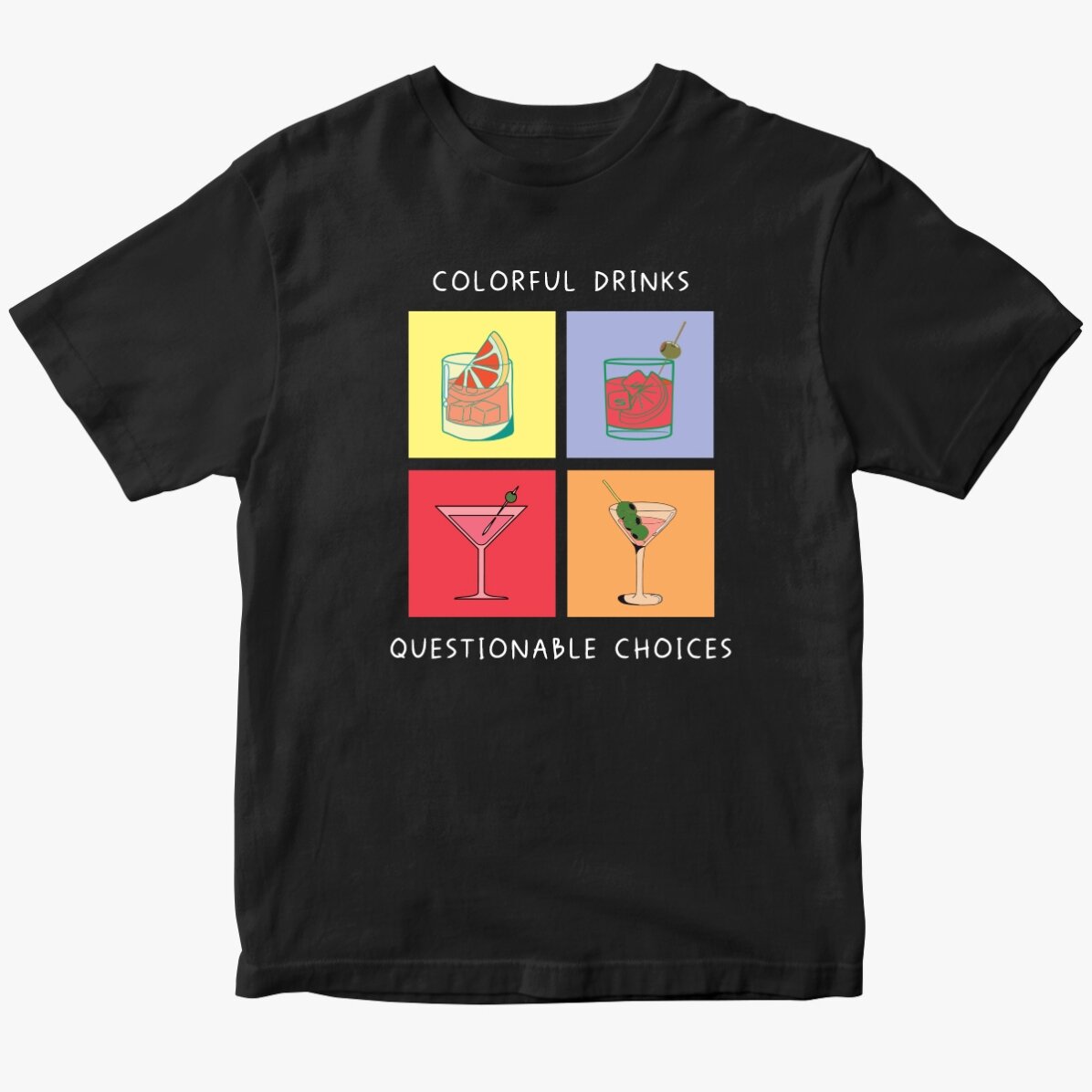 Tricou din bumbac personalizat cu text - Drinks