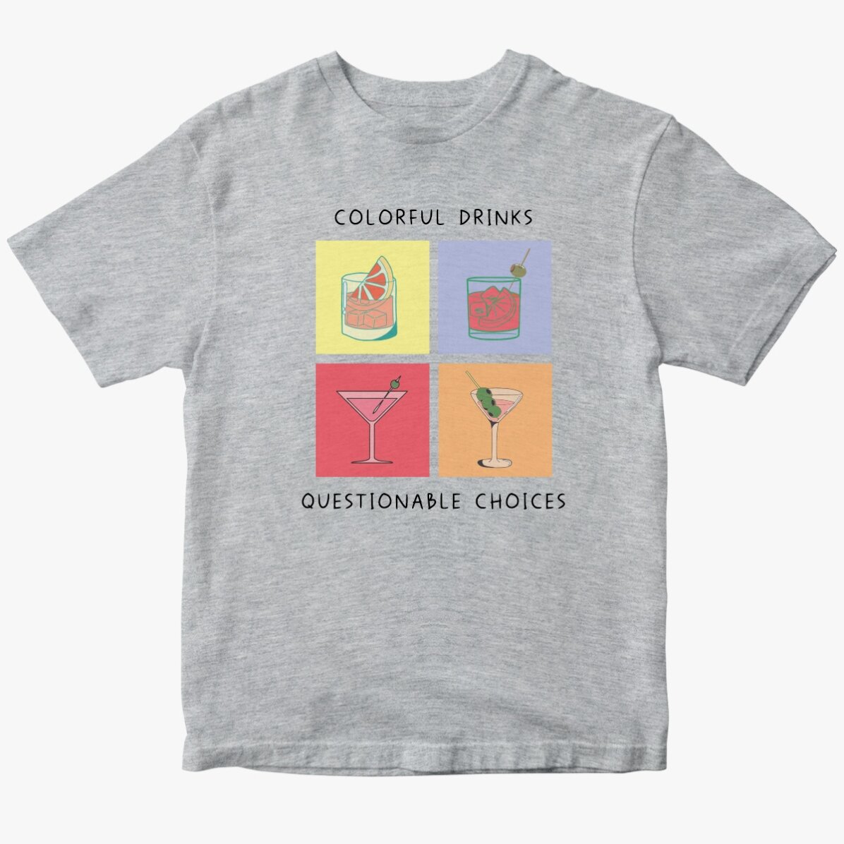 Tricou din bumbac personalizat cu text - Drinks