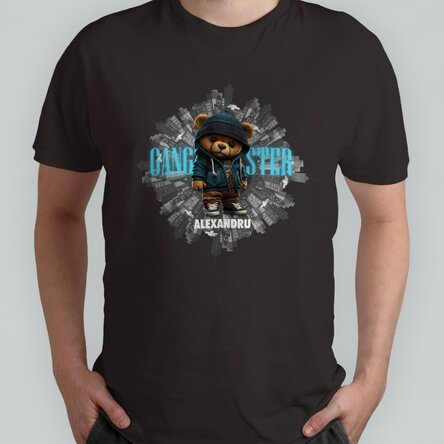 Tricou din bumbac personalizat cu text - Gangster