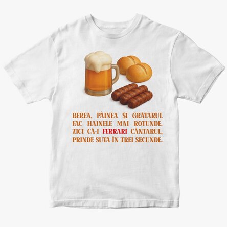 Tricou din bumbac personalizat cu text - Grătar x Flick