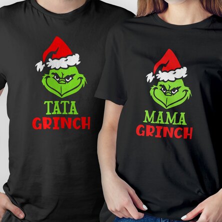 Tricou din bumbac personalizat cu text - Grinch