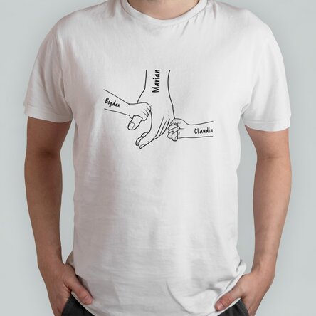 Tricou din bumbac personalizat cu text - Mereu aproape