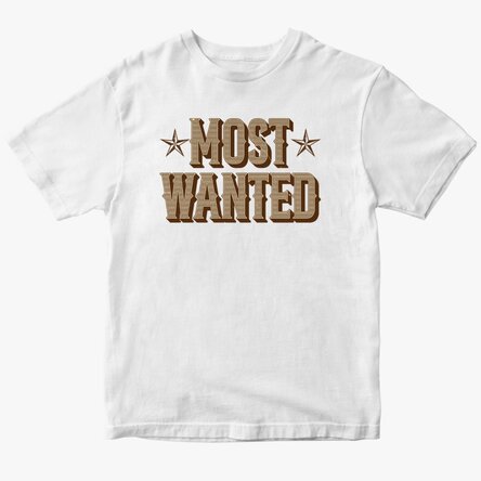 Tricou din bumbac personalizat cu text - Most Wanted