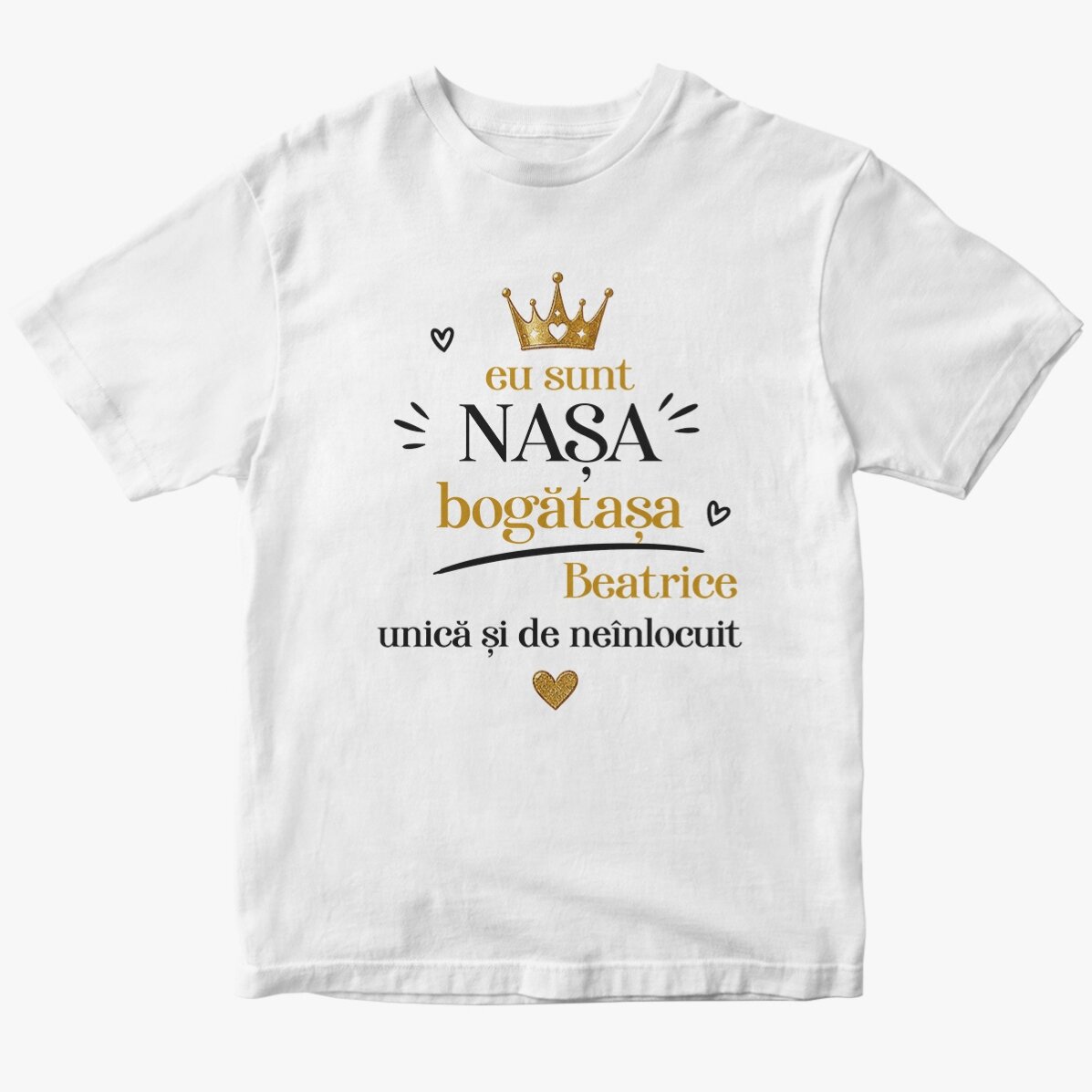 Személyre szabott, feliratos pamut póló – Nasa bogatasa
