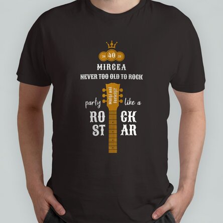 Tricou din bumbac personalizat cu text - Rockstar