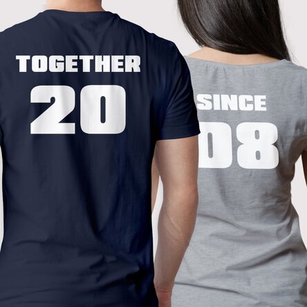 Tricou din bumbac personalizat cu text și număr pe spate