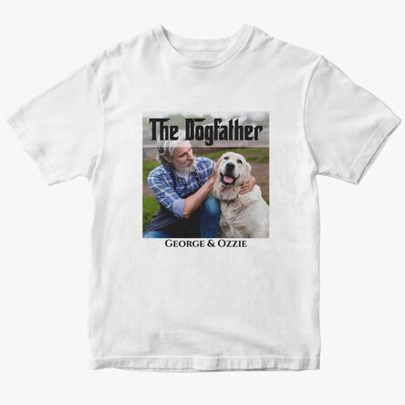 Egyedi pamut póló szöveggel és fotóval - The Dogfather