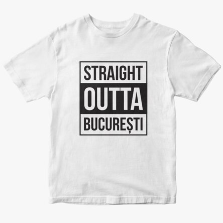 Egyedi pamut póló szöveggel - Straight outta