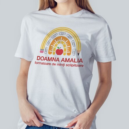 Tricou din bumbac personalizat cu text - Super profesor