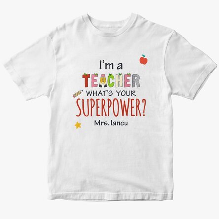 Egyedi pamut póló szöveggel - Superpower
