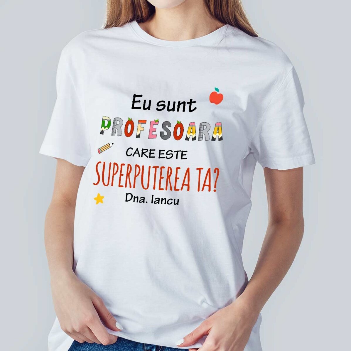 Tricou din bumbac personalizat cu text - Superpower