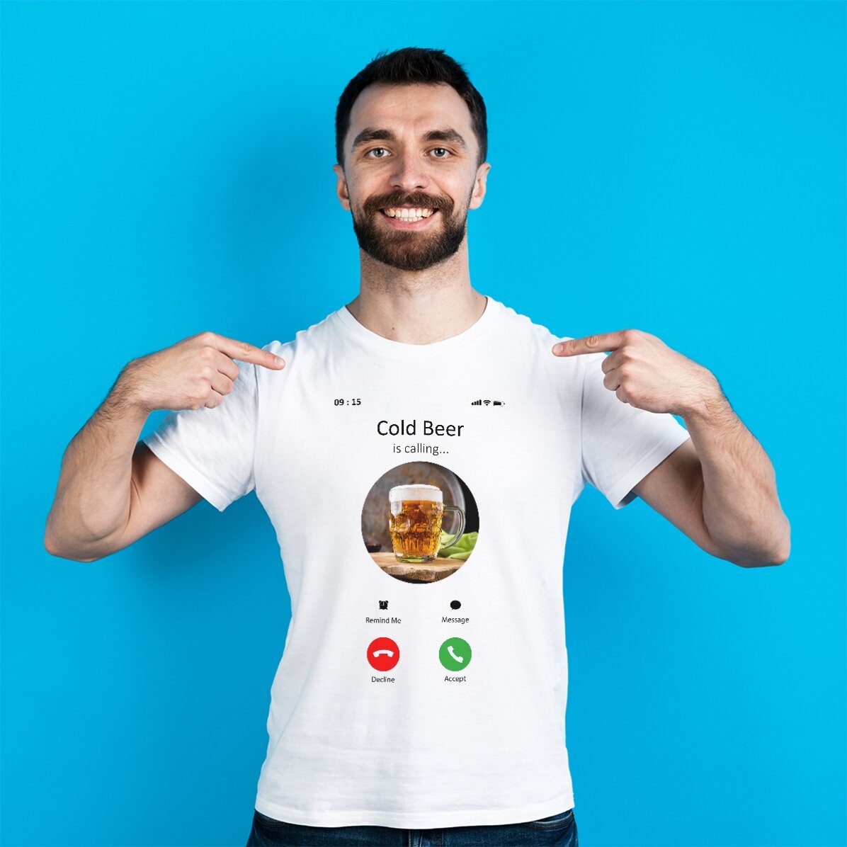 Tricou personalizat cu o poză și text - Incoming call