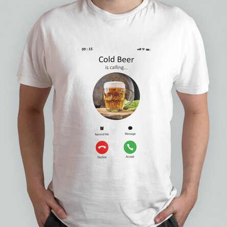 Tricou personalizat cu o poză și text - Incoming call