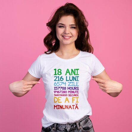 Tricou personalizat cu text - 18 ani