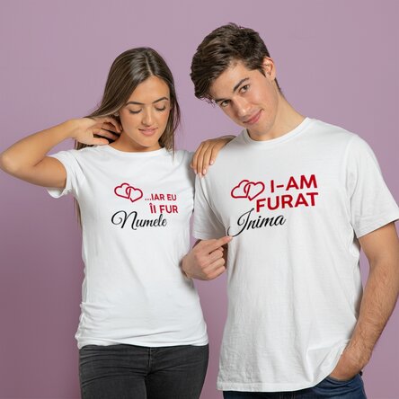 Tricou personalizat cu text - Eu îi fur