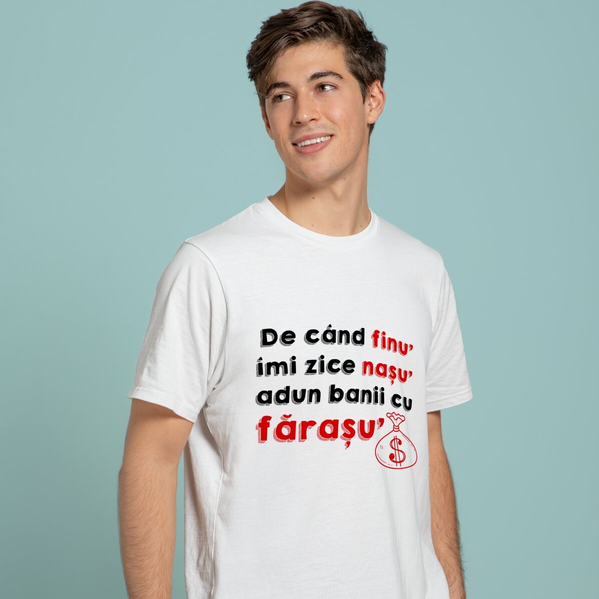 Tricou din bumbac  personalizat cu text - Fărașu