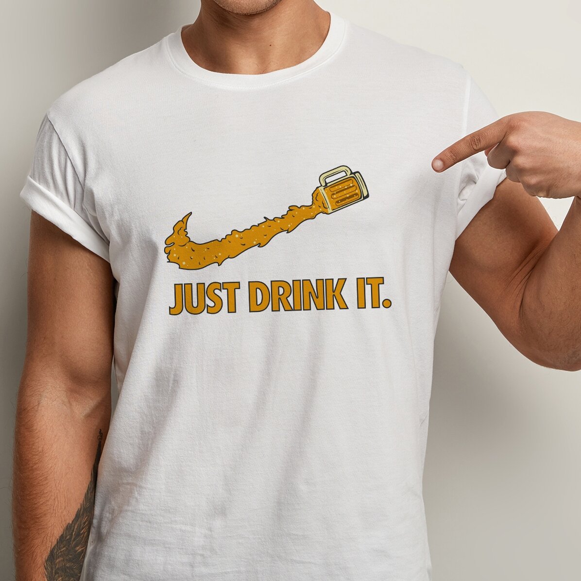 Tricou personalizat cu text - Just drink it