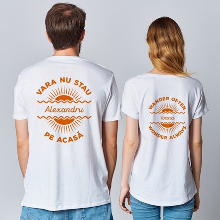 Tricou personalizat cu text - Vara nu stau pe acasă