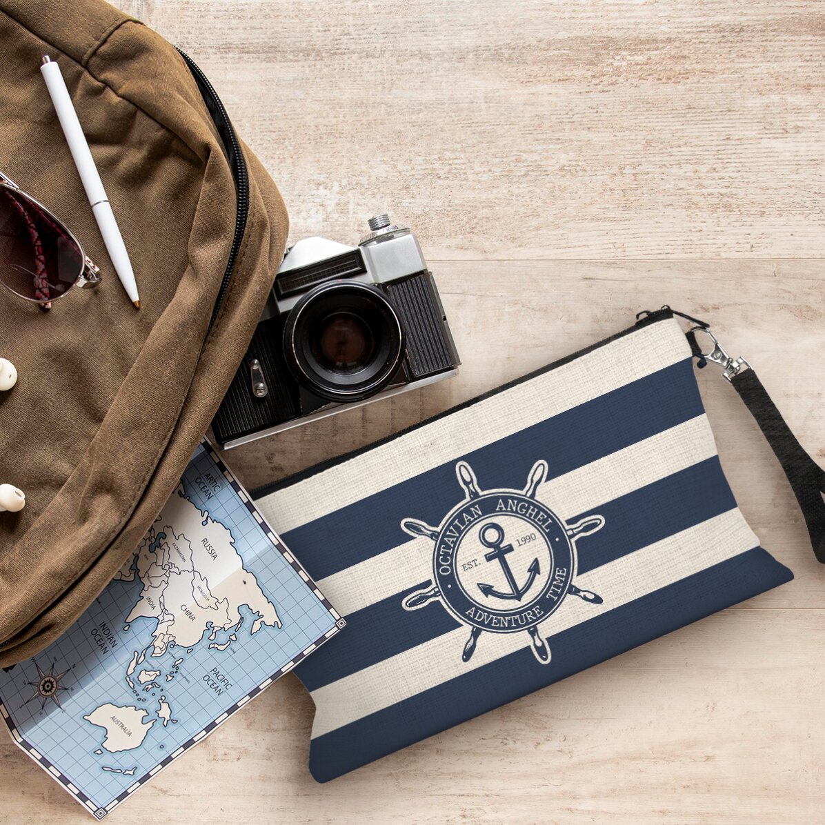 Trusă de accesorii personalizată cu text - Marine 2