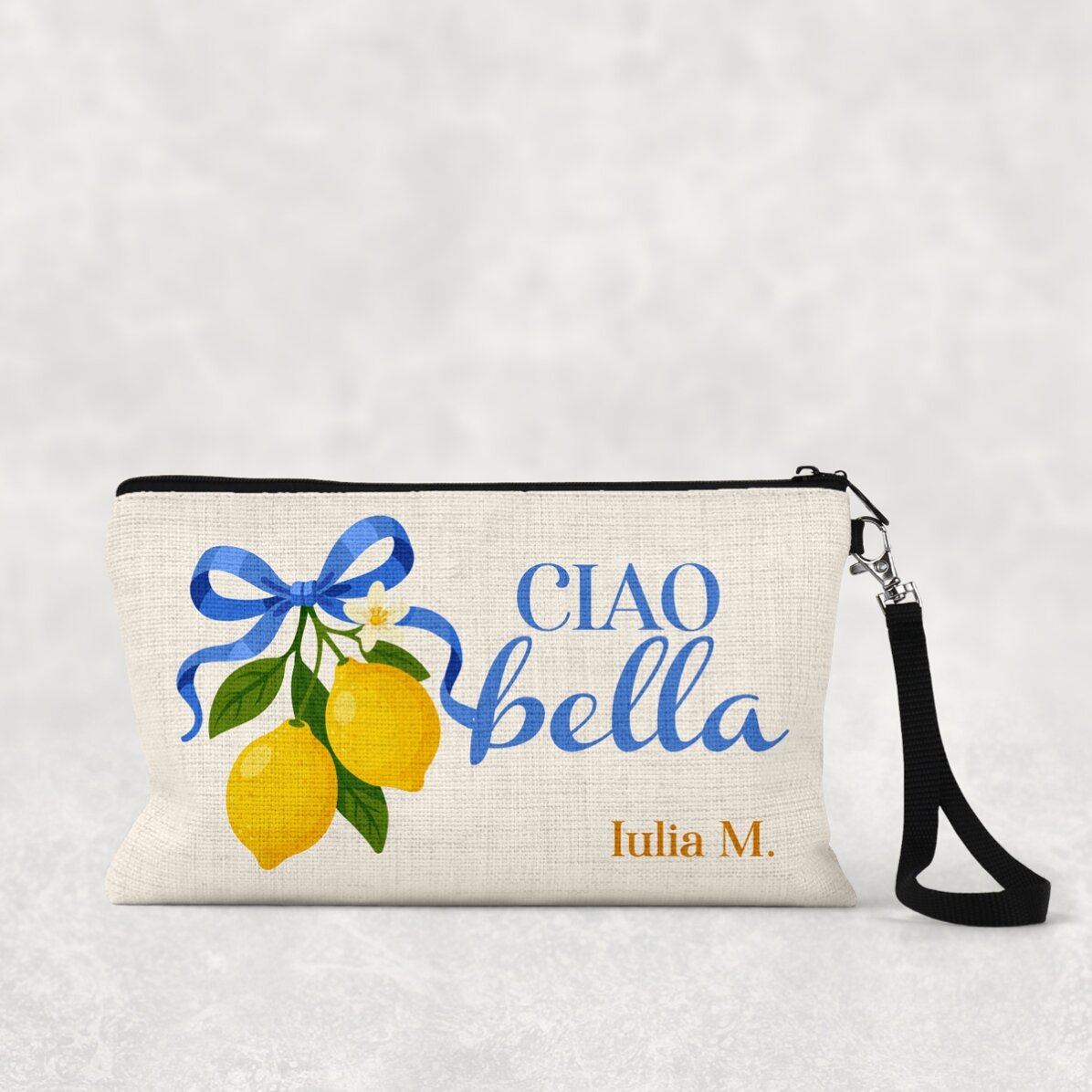 Személyre szabott, felirattal ellátott sminkkészlet – Ciao bella