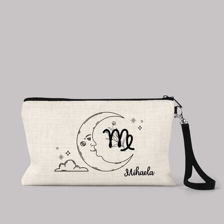 Trusă make-up personalizată cu text - Zodia Fecioară