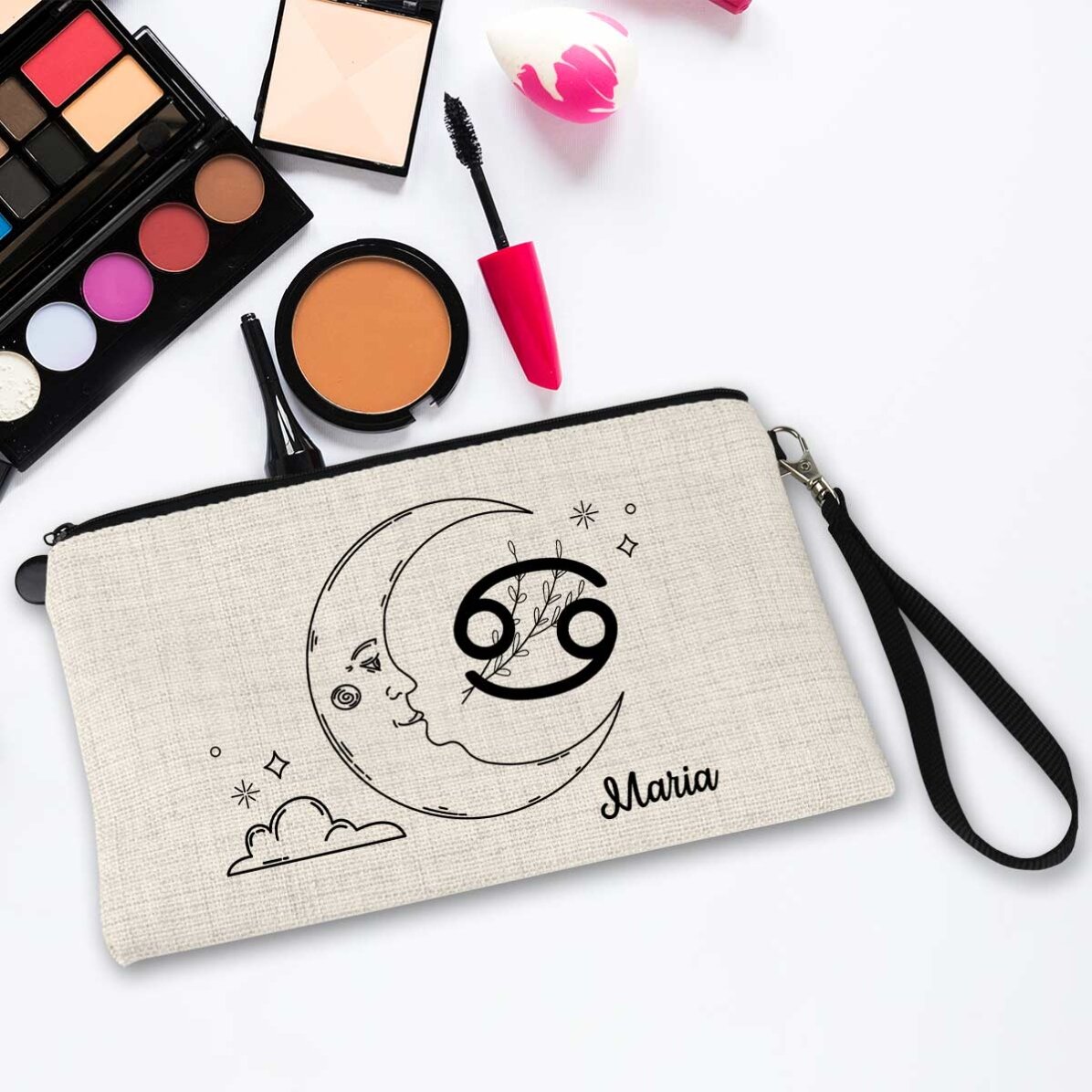 Trusă make-up personalizată cu text - Zodia Rac