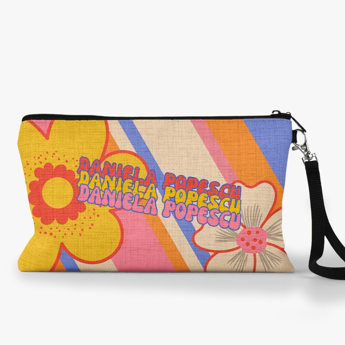 Trusă pentru copii personalizată cu text - Retro flowers