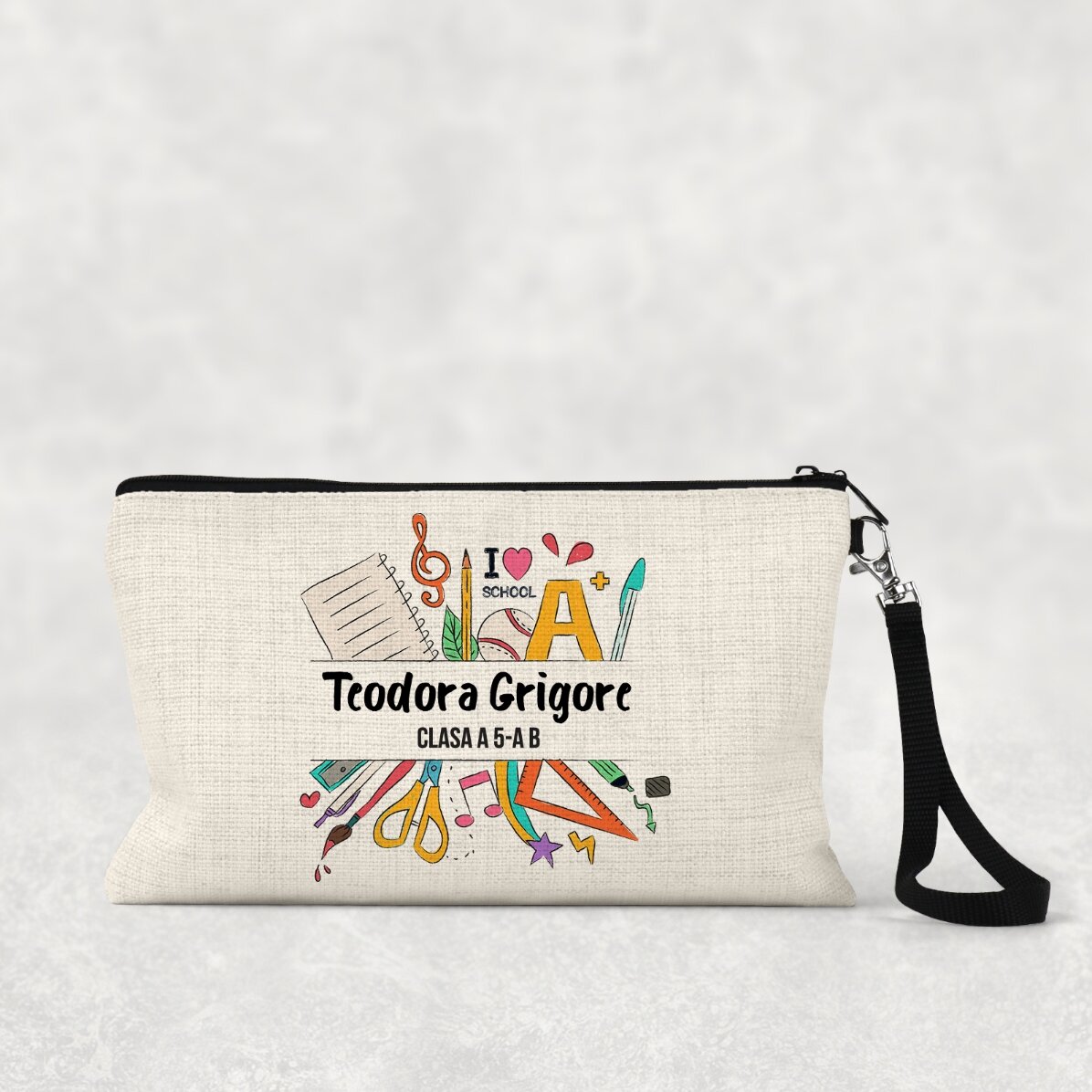 Trusă pentru școală personalizată cu text -  Back to school