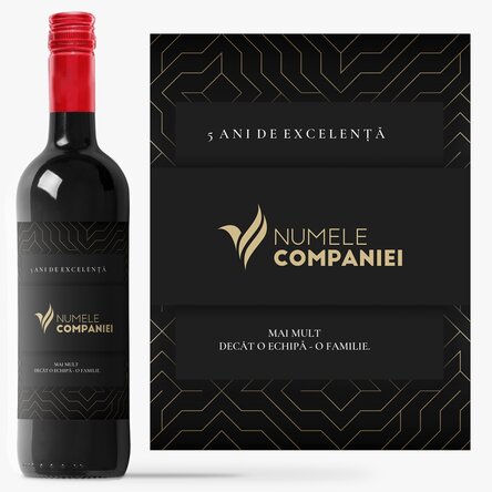 Vin personalizat cu logo și text