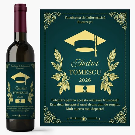 Személyre szabott bor üzenettel - Diplomás