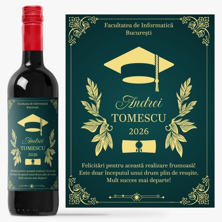 Személyre szabott bor üzenettel - Diplomás