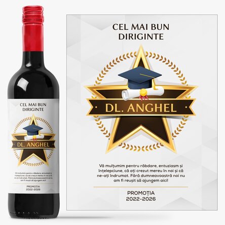 Személyre szabott bor, hálát kifejező üzenettel a tanároknak