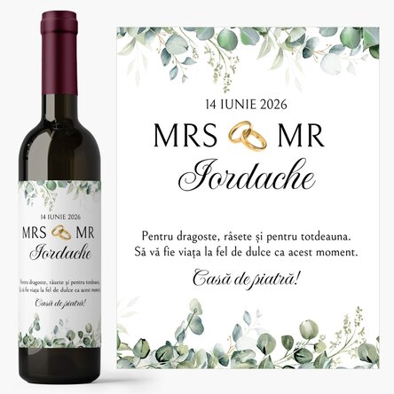 Személyre szabott bor üzenettel – Mrs & Mr