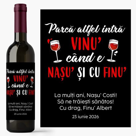 Személyre szabott bor üzenettel - Nasu